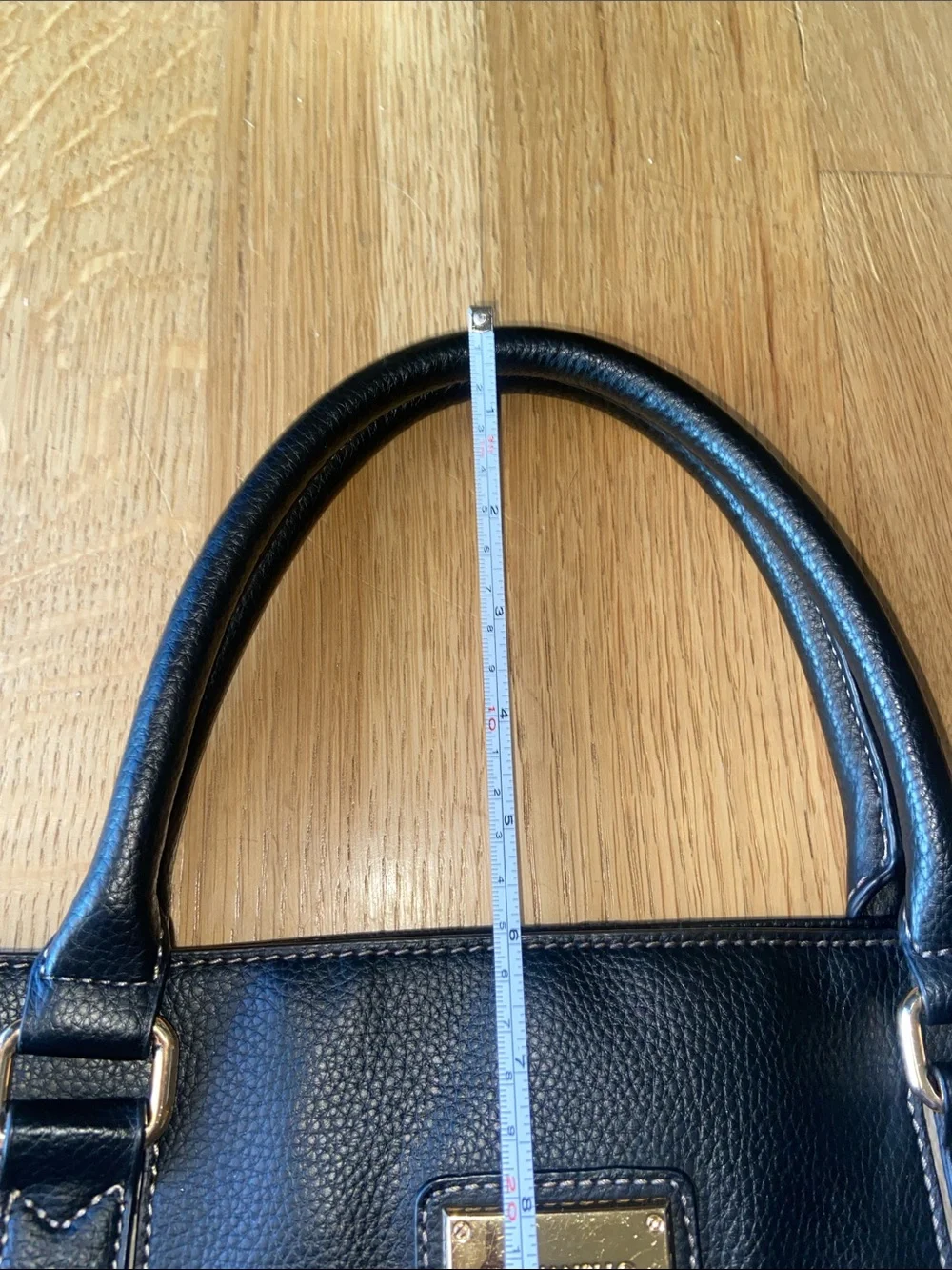 Tignanello Genuine Leather Handbag Satchel Tote Purse Hand Bag Shopper Tan Black